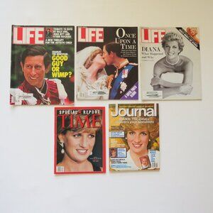 Life Magazines Princess Diana & Prince Charles Lot of 5 Vintage magazines 1987